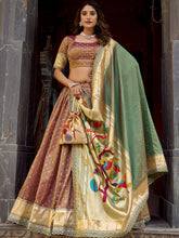Organza Zari Weaving Lehenga With Paithani Dupatta  BRN