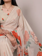 Weightless Marble Floral Printed Saree OWT