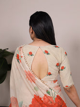 Weightless Marble Floral Printed Saree OWT