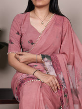 Weightless Marble Floral Printed Saree PEC
