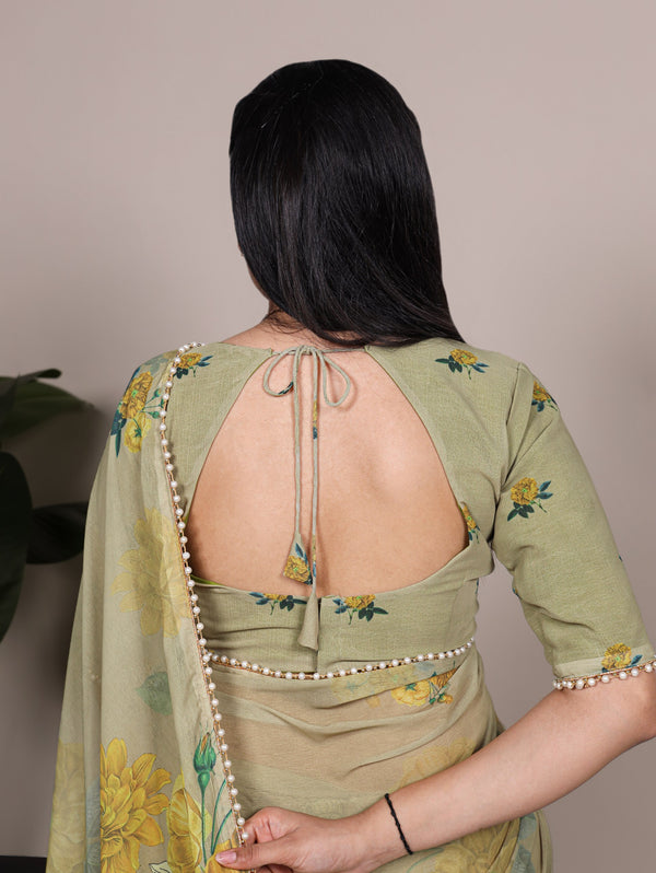 Weightless Marble Floral Printed Saree MND