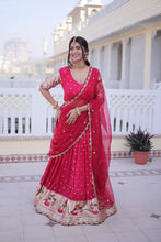 Dola Silk Embroidered Lehenga With Dupatta PNK
