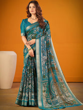 Viscose Chanderi Kalamkari Printed Saree SBL