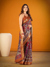 Viscose Chanderi Kalamkari Printed Saree MST