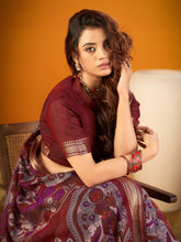 Viscose Chanderi Kalamkari Printed Saree MRN