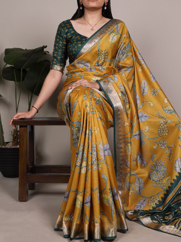 Tussar Silk Printed Saree MST