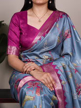 Tussar Silk Printed Saree STB