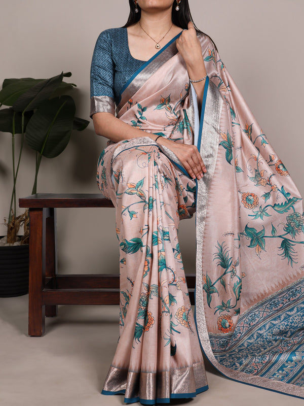 Tussar Silk Printed Saree CNT