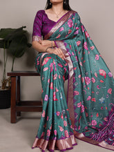 Tussar Silk Printed Saree DTE