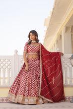 Viscose Jacquard Embroidered Lehenga For Women LW