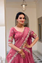Gold Crush Thread Embroidered Lehenga For Women PNK