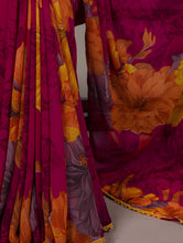 Marble Floral Printed Saree For Women