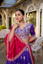 Vichitra Silk Embroidered Lehenga For Women PRL