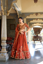 Rangoli Silk Thread Embroidered Lehenga  For Women ROG