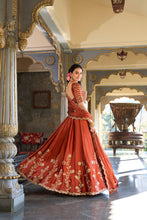 Rangoli Silk Thread Embroidered Lehenga  For Women ROG