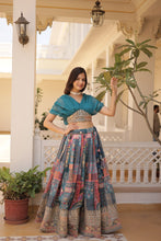 Russian Silk Embroidered Lehenga For Women