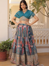 Russian Silk Embroidered Lehenga For Women