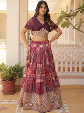 Russian Silk Embroidered Lehenga For Women