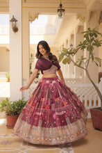 Russian Silk Embroidered Lehenga For Women