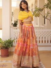 Russian Silk Embroidered Lehenga For Women
