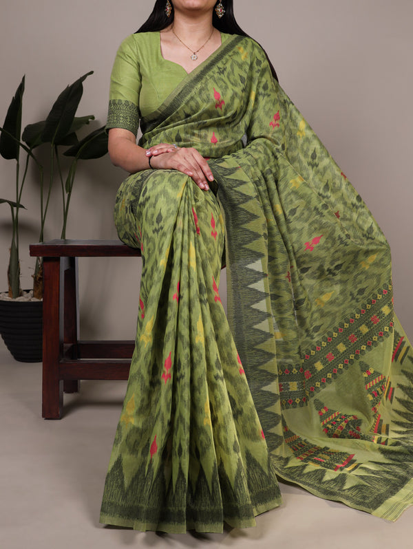 Cotton Thread Weaving Saree For Women MND