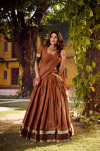 Chettinad Cotton Chex Zari Weaving Lehenga For Women ROG