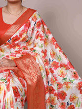 Tussar Silk Printed Saree ONG