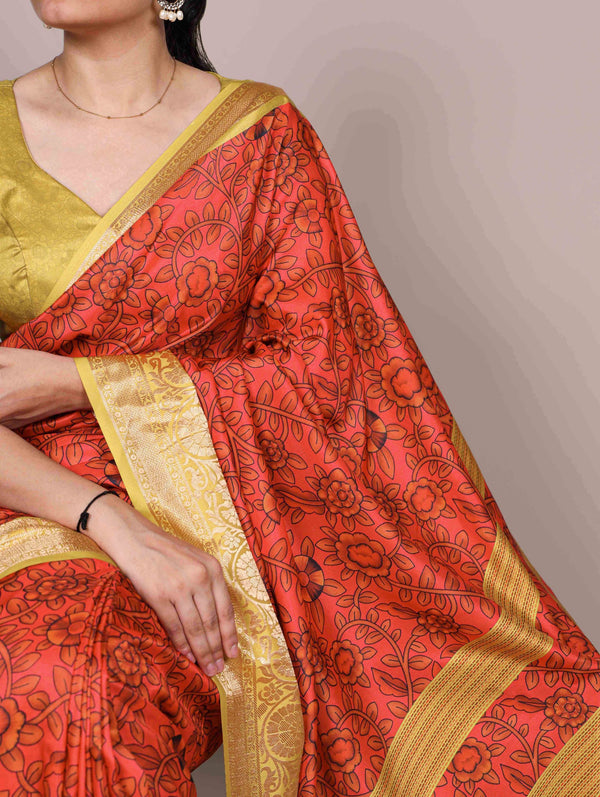 Tussar Silk Printed Saree MST