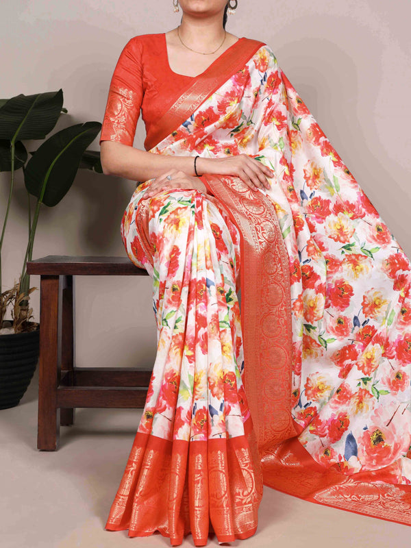 Tussar Silk Printed Saree ONG