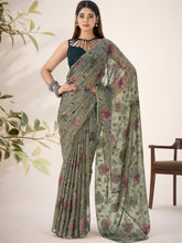 Lurex Brasso Floral Printed Saree MND