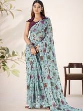 Lurex Brasso Floral Printed Saree SGN