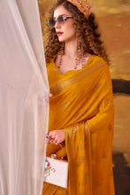 Crepe Zari Weaving Saree YLW