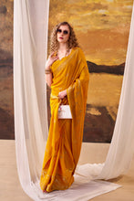 Crepe Zari Weaving Saree YLW