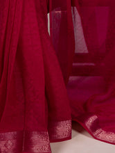Shimmer Zari Weaving Saree RED