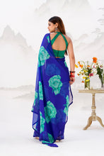 Chiffon Floral Printed Saree With Lace Border RBL