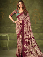 Tussar Silk Kalamkari Printed Saree MRN