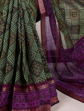 Viscose Chanderi Bandhej Printed Saree MND