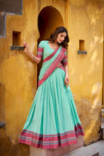 Pure Chanderi Thread Work Lehenga Wirh Dupatta SBL