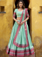 Pure Chanderi Thread Work Lehenga Wirh Dupatta SBL