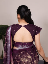 Slub Silk Floral Printed Saree  WIN