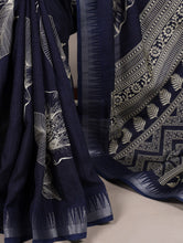 Slub Silk Floral Printed Saree NBL