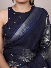 Slub Silk Floral Printed Saree NBL