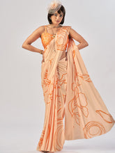 Satin Silk Printed Saree ONG