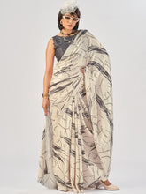 Satin Silk Printed Saree OWT