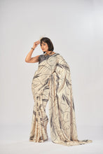 Satin Silk Printed Saree OWT
