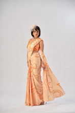 Satin Silk Printed Saree ONG