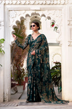 Lurex Brasso Floral Printed Saree  BGN