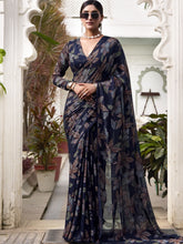 Lurex Brasso Floral Printed Saree  NBL