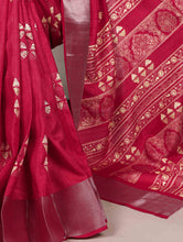Slub Silk Printed Saree CRD