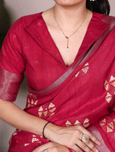 Slub Silk Printed Saree CRD